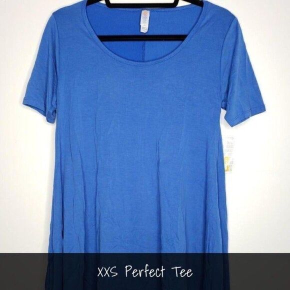 LuLaRoe Perfect T XXS Solid Blue NEW - Picture 1 of 1